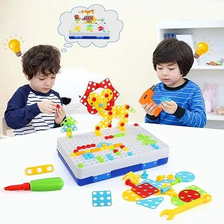 Creative Puzzle Box for Kids – STEM Educational DIY Drill & Screw Building Toy