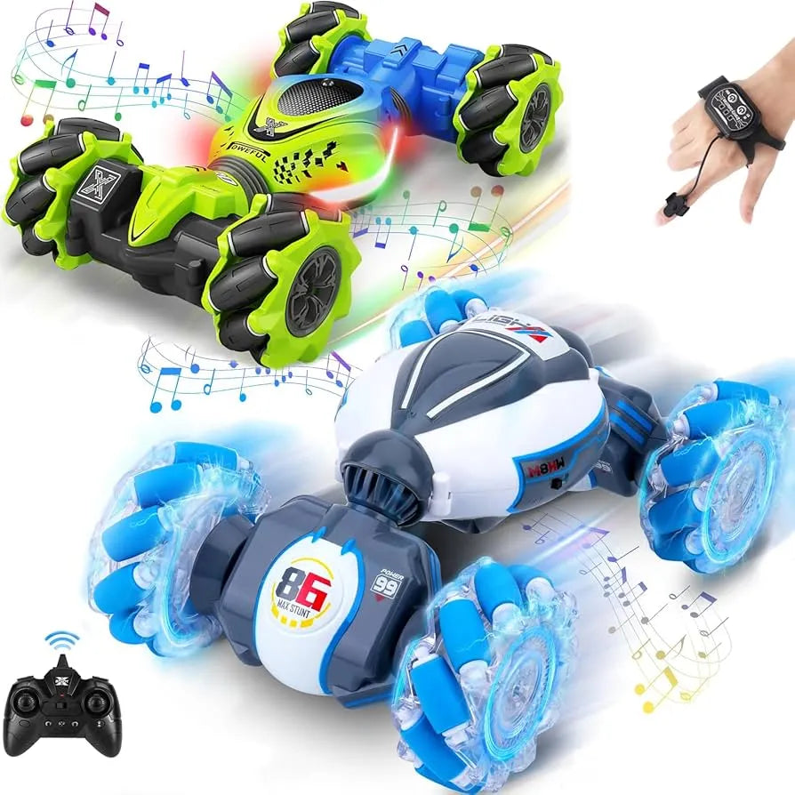 Gesture Sensor Stunt Car for Kids – 4WD RC Drift Car with Lights & Hand Control